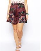 Asos Curve Beach Short In Aztec Print - Lyst