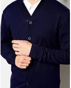 Asos Shawl Neck Cardigan In Cotton - Lyst