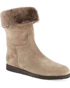Ferragamo My Ease Suede Boots - Lyst
