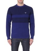 Fred Perry Logo-embroidered Piqué Knit Jumper - Lyst