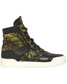 Balmain Jungle Print Canvas High-Top Sneaker - Lyst
