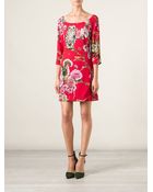 Dolce & Gabbana Animal Floral Print Dress - Lyst