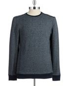 Calvin Klein Striped Crew Neck Sweatshirt - Lyst