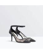 Zara High Heel Ankle Strap Shoe - Lyst