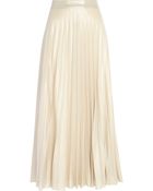 River Island Pale Gold Pleated Maxi Skirt - Lyst