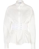 Philosophy di Alberta Ferretti Cotton Shirt With Laced Belt - Lyst