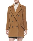 Joie Delsa Double-Breasted Felt Coat - Lyst