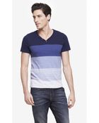 Express Color Block Henley Tee - Lyst