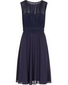 Reiss Cassis Net Overlay Dress - Lyst