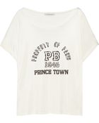 Balmain Printed Wool And Cotton-Blend T-Shirt - Lyst