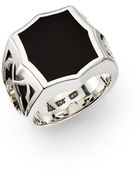 Stephen Webster Onyx Sterling Silver Signet Ring - Lyst