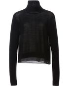 Tibi Woven Back Turtleneck Sweater - Lyst