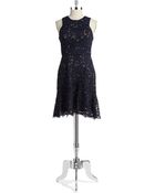 Shoshanna Floral And Lace Drop Waist Dress - Lyst