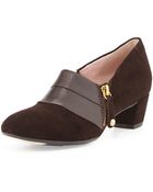Taryn Rose Fabian Side-Zip Suede Ankle Bootie - Lyst