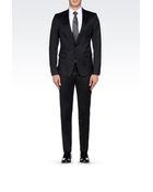 Emporio Armani Single-Breasted Suit In Micro Pinstripe Wool - Lyst