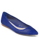 Vince Camuto Hilta Perforated Suede Ballet Flats - Lyst