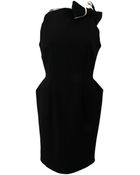 Lanvin Bow Neck Dress - Lyst