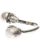 Alexander McQueen Twin Skull Ring - Lyst