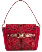 Versace Tattoo Buckled Shoulder Bag - Lyst