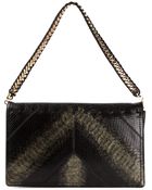 Roberto Cavalli Python Skin Clutch - Lyst