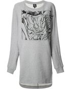 McQ by Alexander McQueen Manga Kimono Sweatshirt Dress - Lyst