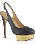 Charlotte Olympia Dolly Slingback Heels - Lyst