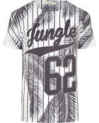 River Island White Jungle 62 Stripe Print T-Shirt - Lyst