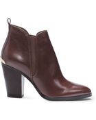 Michael Kors Brandy Leather Ankle Boot - Lyst