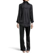 Donna Karan New York Glamour Silk Long Pajama Set - Lyst