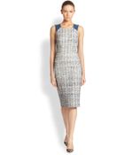 Carolina Herrera Tweed Sheath Dress - Lyst