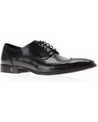 Versace Black Wingtip Dress Shoes - Lyst