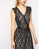 Oasis Lace Plunge Neck Maxi Dress - Lyst