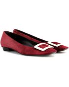 Roger Vivier Belle Vivier Suede Ballerinas - Lyst