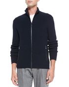 Michael Kors Shaker-Knit Front-Zip Sweater - Lyst