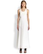 3.1 Phillip Lim Silk Gathered-Waist Maxi Dress - Lyst
