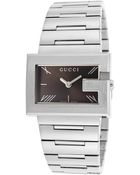 Gucci Women'S 100G Stainless Steel Black Dial G-Case - Lyst
