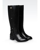 Armani Jeans Leather Boot With Studs - Lyst
