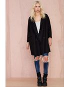 Nasty Gal Blq Basiq Tastemaker Wool Coat - Black - Lyst