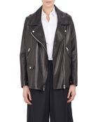 Acne Studios Lambskin Oversize Moto Jacket - Lyst