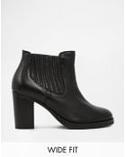 Asos Each And Every Day Wide Fit Leather Ankle Boots - Lyst