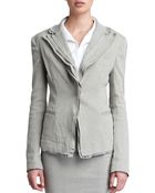 Donna Karan New York Layered Lapel Linen-Blend Jacket - Lyst
