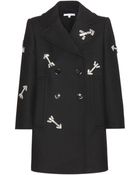 Carven Arrow Embroidered Wool Coat - Lyst