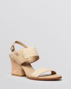 Eileen Fisher Open Toe Sandals Plex Block Heel - Lyst