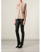 Meteo By Yves Salomon V-neck Gilet - Lyst