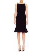 Michael Kors Flare-Hem Crepe Dress - Lyst