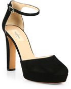 Valentino Suede Ankle-Strap Pumps - Lyst