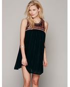 Free People Aztec Bib Dress - Lyst