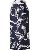 Adam Lippes Palm Jacquard Ball Skirt - Lyst