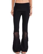 Indah Trigger Lounge Pant With Crochet Flare - Lyst
