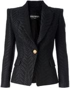 Balmain Jacquard Blazer - Lyst